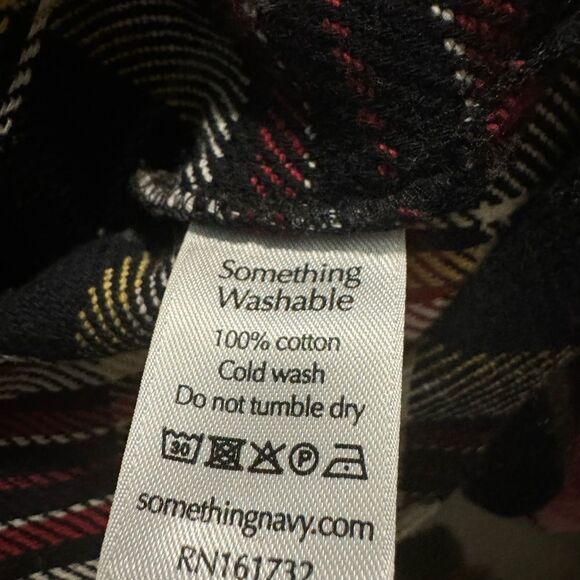 Something Navy Belted Ruffle Striped Button Down Dress - Picture 13 of 13